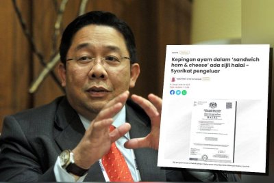 Sirajuddin (Laporan Sinar Harian berhubung kenyataan syarikat pengeluar mengenai sandwic 'ham & cheese')