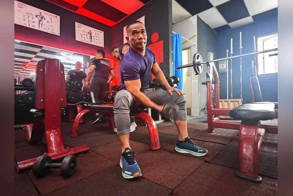 Amir menjadikan aktiviti ke gim sebagai rutinnya untuk memastikan diri sentiasa cergas.