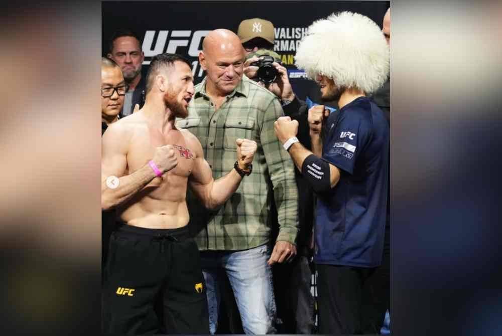 Umar (kanan) mencabar Merab untuk gelaran bantamweight di UFC 311.