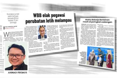 Laporan Sinar Harian mengenai Waktu Bekerja Berlainan (WBB) iaitu sistem syif baharu petugas kesihatan.