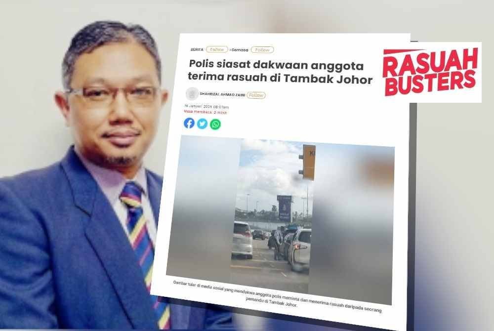 Mohd Syahir. Laporan Sinar Harian berhubung dakwaan anggota polis terima rasuah di Tambak Johor
