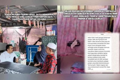Keberanian Intan Juliana menghubungi terus Pengerusi Mara, Datuk Dr Asyraf Wajdi akhirnya menerima bantuan tempat tinggal selain turut ditanggung sepenuhnya yuran pengajian oleh UMK.
