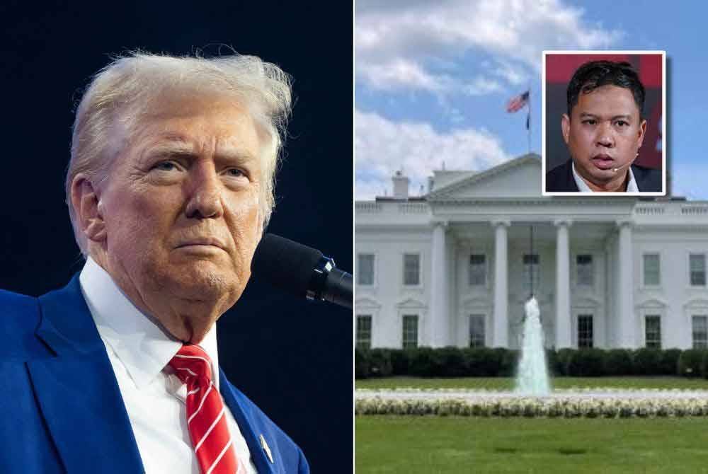 Mohd Yazid (gambar kecil) berpendapat, kesan pelantikan semula Trump sebagai Presiden AS akan meliputi pelbagai bidang termasuk ekonomi, hubungan antarabangsa dan keharmonian sosial dalam negara.