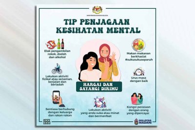 Info Majlis Keselamatan Negara mengenai tip penjagaan kesihatan mental