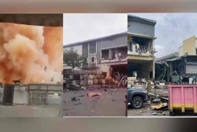 Kejadian letupan di kilang pemprosesan bahan kimia kitar semula di Taman Perindustrian Kapar Indah, Klang petang semalam.