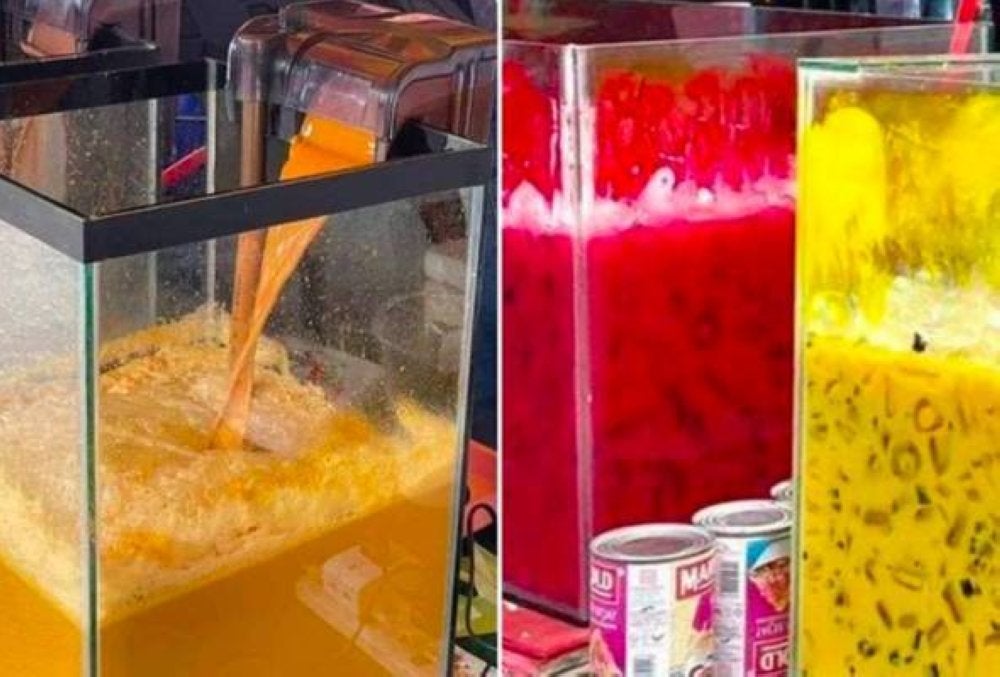 Penggunaan akuarium ikan menggantikan balang air pernah menjadi fenomena pada tahun 2023.