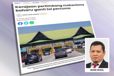 Laporan Sinar Harian berhubung langkah kerajaan yang tidak akan meneruskan dasar pemberian tol percuma untuk semua perayaan utama bermula tahun ini.