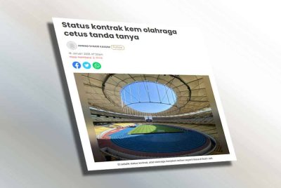 Laporan Sukan Sinar 18 Januari lalu.