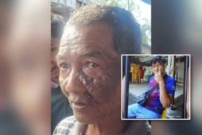 Mohd Zaini bertemu anaknya, Muhammad Muslim kali terakhir pada Isnin lalu. Gambar kecil: Muhammad Muslim