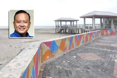 JPS merancang membina tembok penahan ombak di pesisir Pantai Bagan Nakhoda Omar di Sabak
Bernam bagi mengatasi masalah limpahan air pasang besar. Gambar kecil: Rizam