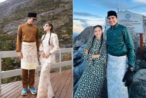 Syed Saddiq dan Bella mendaki Gunung Kinabalu dengan berpakaian tradisional dan netizen mendoakan pasangan ini benar-benar bersama suatu hari nanti.