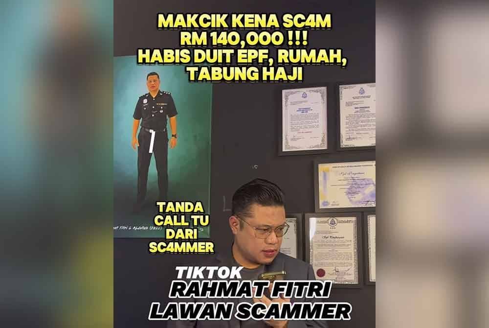 Rahmat Fitri memuat naik video berkaitan jenayah penipuan setiap hari.