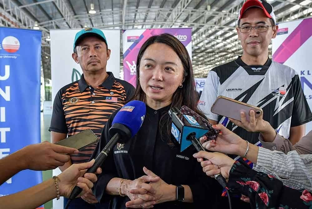 Hannah ketika ditemui media pada Klinik Netball Super League (Klinik NSL) di Universiti Tenaga Nasional, pada Sabtu. Foto Bernama