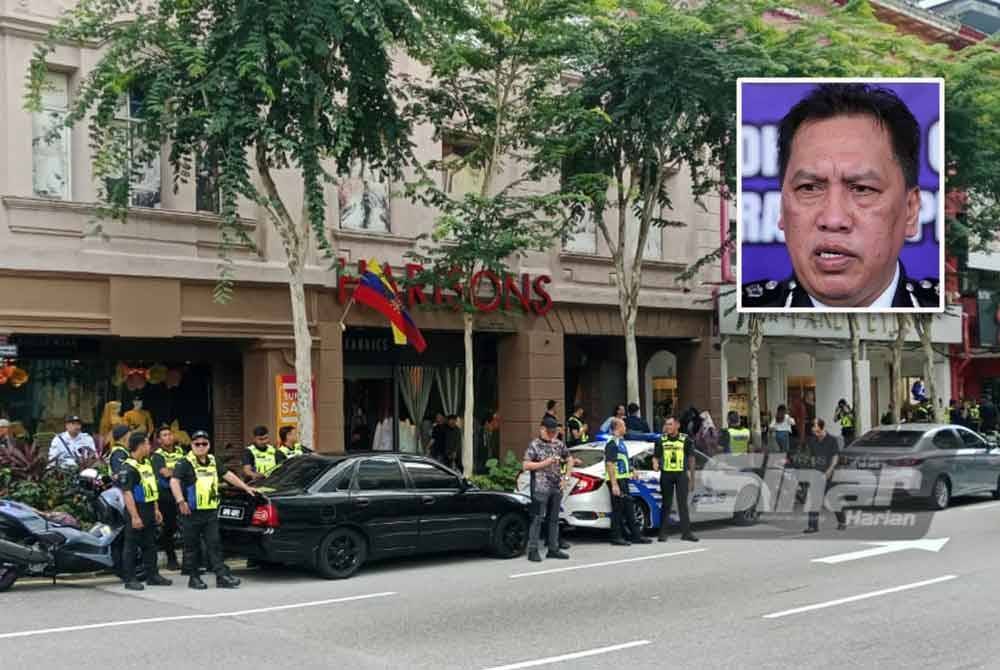 Anggota polis mengawal situasi di sekitar penganjuran Himpunan Rakyat Benci Rasuah di ibu negara pada Sabtu. (Gambar kecil: Rusdi) - FOTO: SINAR HARIAN/MUHAMMAD AMINURALIF MOHD ZOKI
