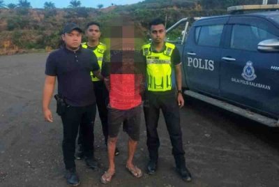 Seorang lelaki ditahan kerana disyaki merogol anak tirinya. Foto PDRM