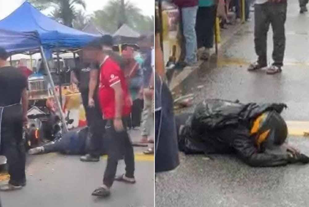 Tangkap layar rakaman video berdurasi 1 minit 52 saat memaparkan kejadian mangsa dipukul yang tular di media sosial.