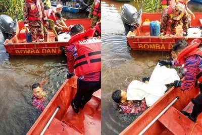 PPDA Bukit Angin membuat penyelaman sedalam dua meter dari lokasi mangsa dipercayai terjatuh.
Foto ihsan JBPM