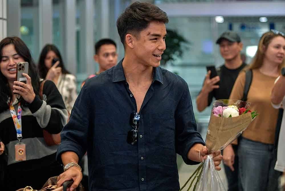 Jojo ketika tiba di Lapangan Terbang Antarabangsa Kuala Lumpur (KLIA) hari ini - Foto: Bernama