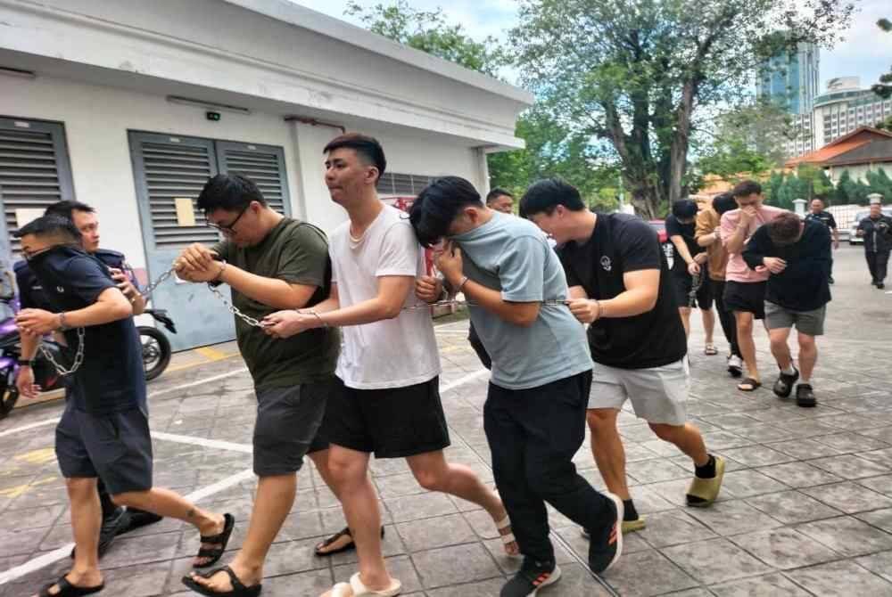 Sembilan lelaki mengaku bersalah secara bersama bermain judi di sebuah rumah di Tanjung Tokong pada 25 Januari lalu.