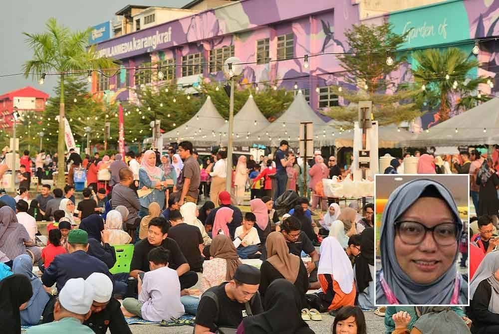 Acara tersebut diadakan bagi membantu golongan memerlukan untuk berbuka puasa bersama-sama dan merapatkan silaturahim sesama masyarakat. - Gambar kecil: Firdaus Hussamuddin