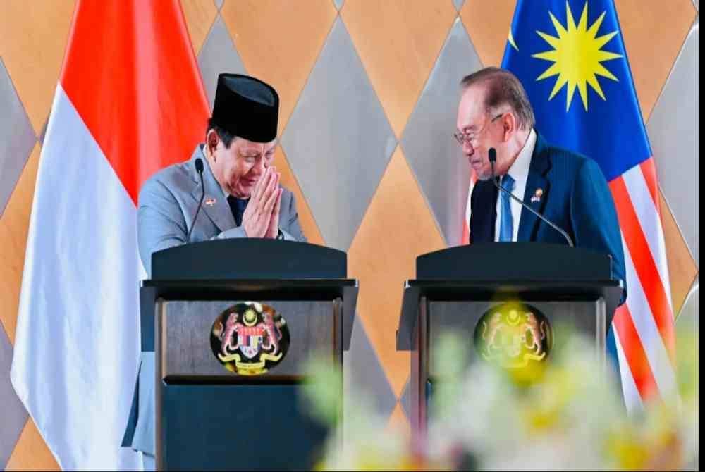 Prabowo bertemu Anwar di Menara Kembar Petronas, Kuala Lumpur pada Isnin. Foto Biro Pers Sekretariat Presiden