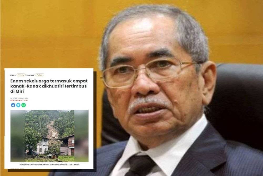 Wan Junaidi (Laporan Sinar Harian berhubung insiden tanah runtuh di Miri.)