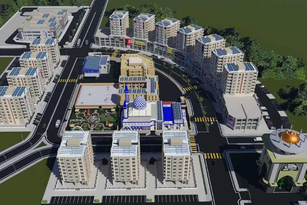 Imej lakaran Projek Bandar Wakaf.