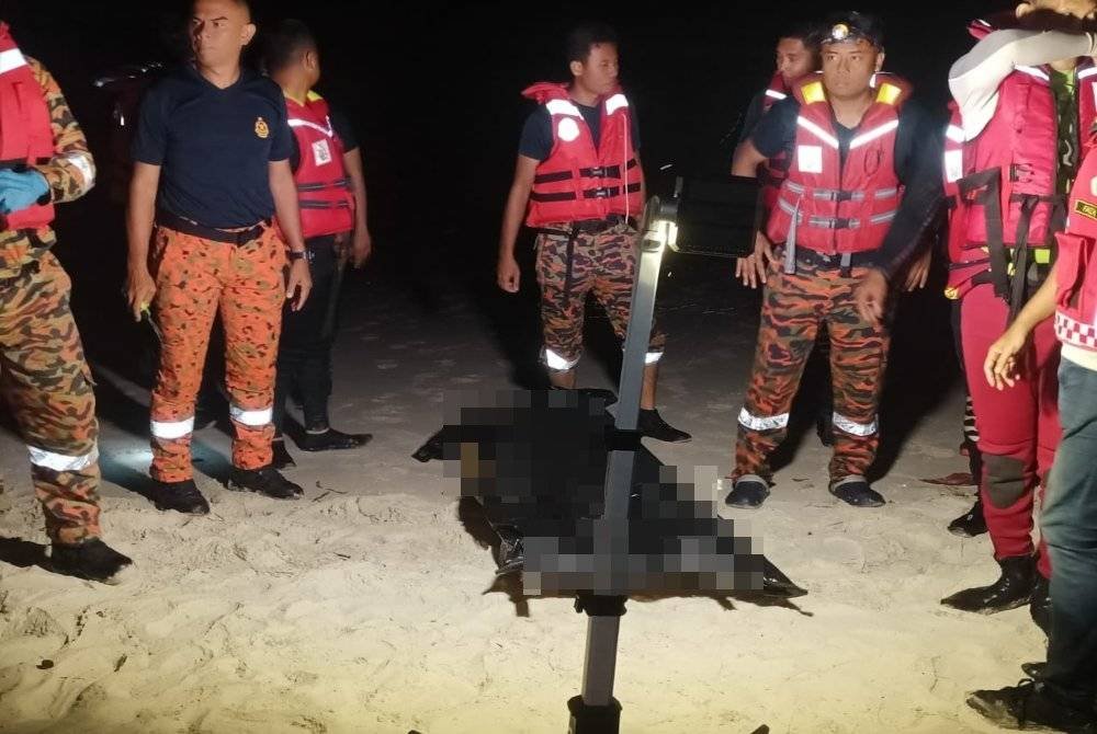 Seorang lelaki ditemui lemas sebaik dilaporkan hilang ketika berenang dalam kejadian di Pantai Batu 2, Port Dickson awal pagi Jumaat. Foto Bomba Negeri Sembilan
