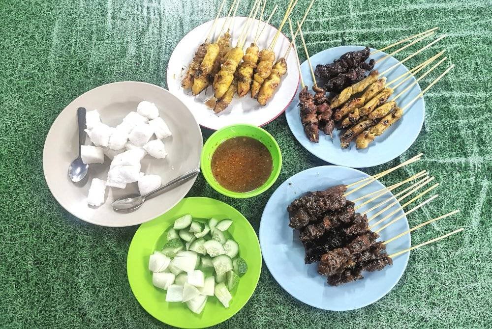 Antara sate yang terdapat di Sate Mastura di Jabi, Besut.