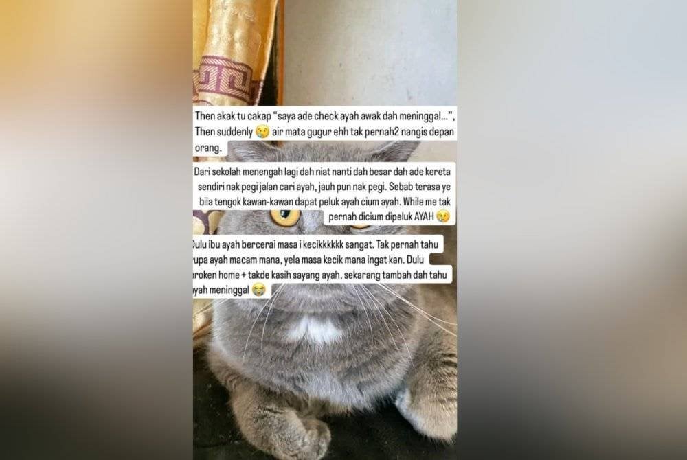 Hasrat seorang wanita untuk mencari bapa kandung yang terpisah sejak 23 tahun lalu melalui Jabatan Pendaftaran Negara (JPN) bertukar dengan tangisan kesedihan selepas mengetahui bapanya sudah meninggal dunia akibat sakit jantung pada 2022.