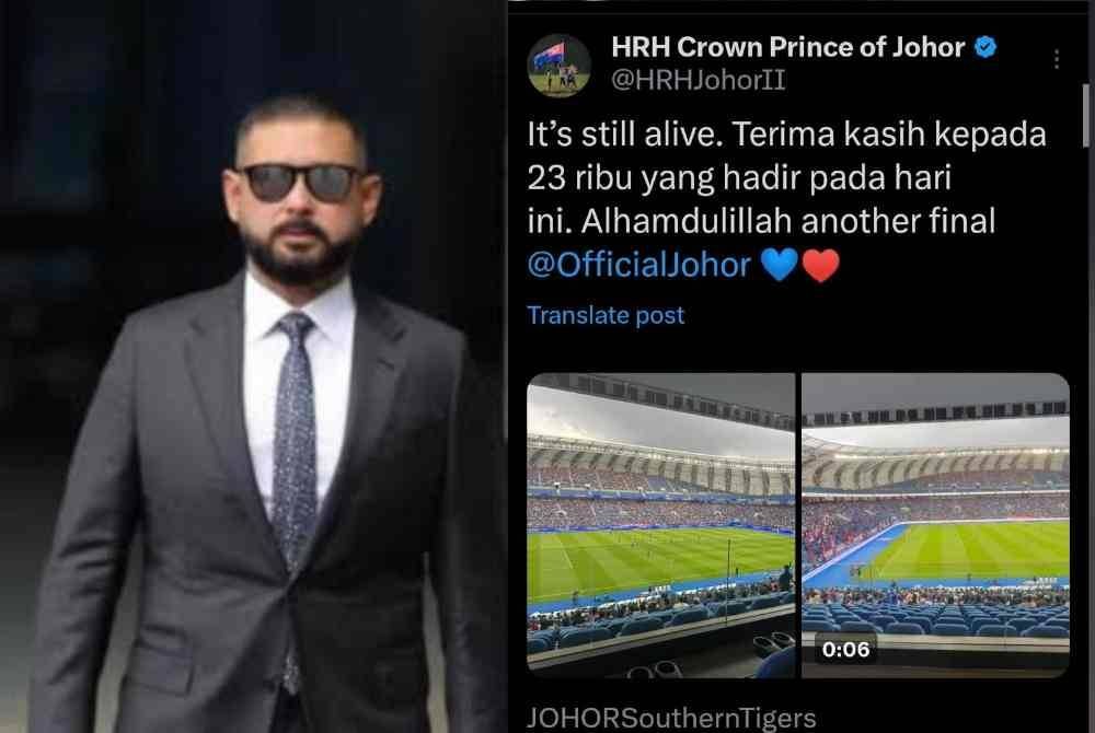 Hantaran Tunku Mahkota Ismail di laman sosial Instagram mengenai perkara berkenaan.