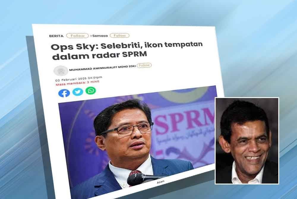Laporan Sinar Harian berhubung siasatan SPRM membabitkan selebriti termasuk artis dan ikon tempatan dipercayai terlibat dalam sindiket tawaran pinjaman. Gambar kecil: Freddie Fernandez
