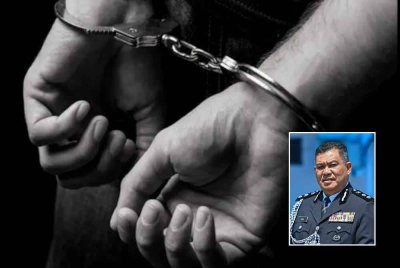 Polis menahan sepasang suami isteri selepas disyaki mendera seorang kanak-kanak lelaki berusia 10 tahun di Manir, dekat sini. - Gambar hiasan, gambar kecil: Azli