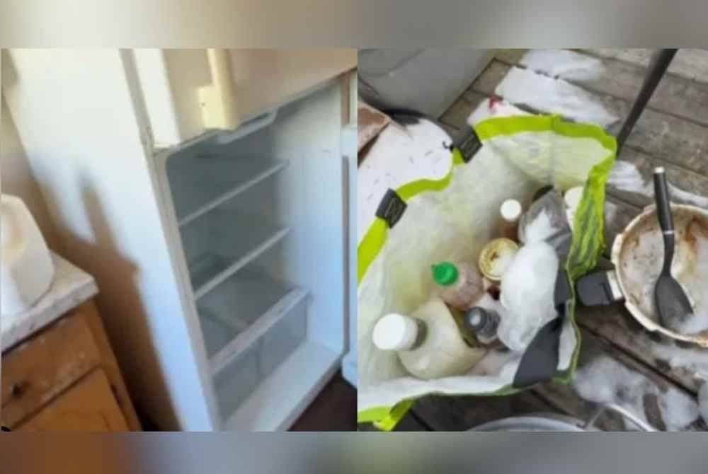 Lelaki itu cuba memanfaatkan suhu sejuk melampau untuk menyimpan makanan di luar rumah.