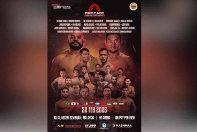 Kejohanan Fire Cage FC akan berlangsung di N9 Arena, Negeri Sembilan pada 22 Februari ini