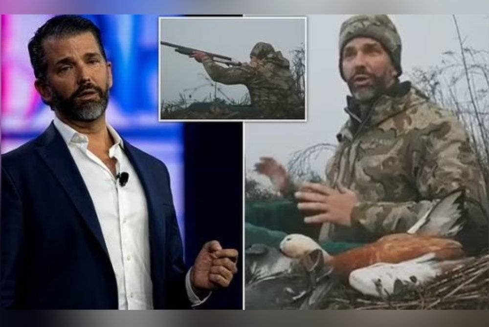 Tindakan Trump Jr dikritik aktivis pencinta alam sekitar di Itali. Foto Agensi