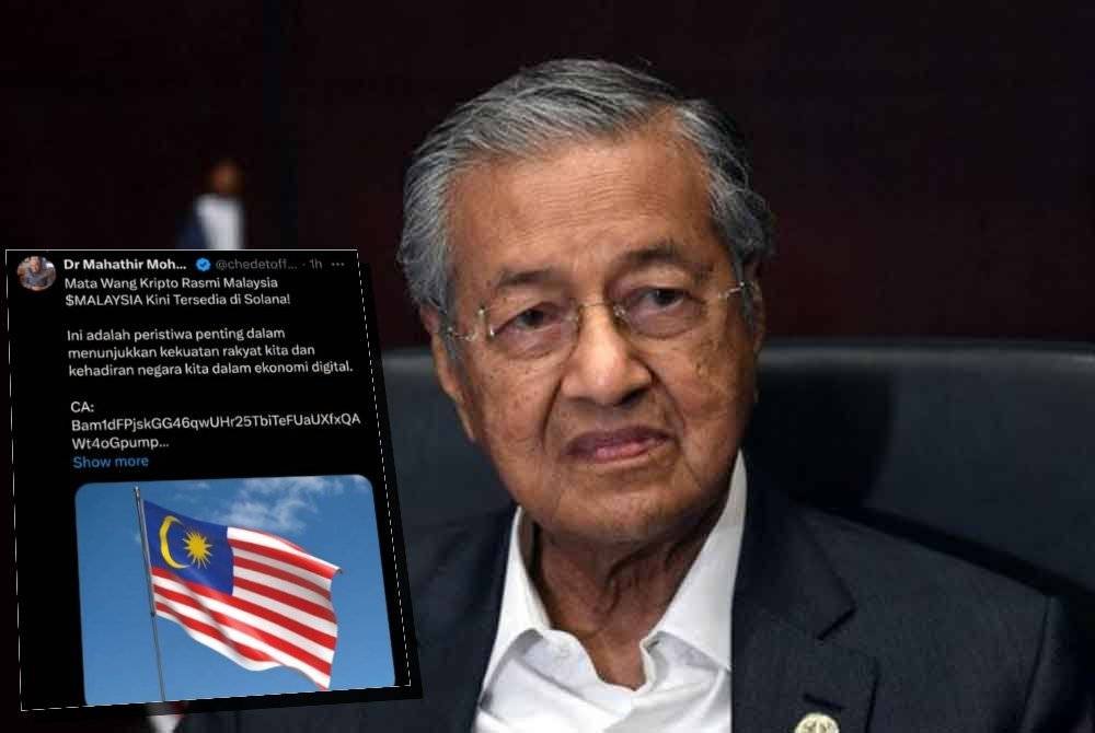 Tangkap layar hantaran di akaun X milik Tun M pada Rabu.