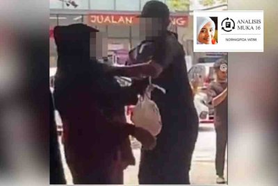 Video tular seorang isteri ditampar oleh suaminya di sebuah pusat beli-belah di Kota Warisan baru-baru ini.
