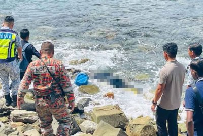 Mayat lelaki yang hilang ketika mencari siput di Pantai Kebagu, ditemukan terdampar di kawasan batu di perairan berhampiran Kampung Wak-Wak, Kota Kinabalu.
