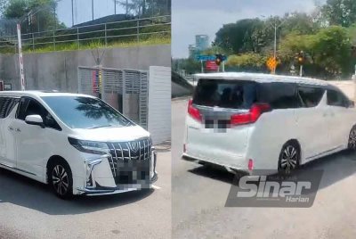 Kenderaan yang membawa Ziana Zain keluar dari pekarangan Ibu Pejabat SPRM jam 3 petang.