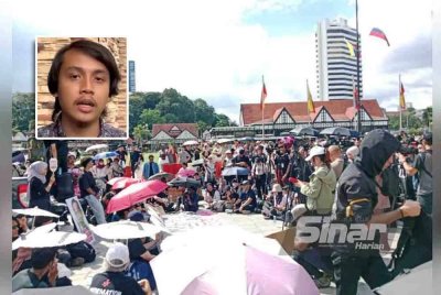 Himpunan Rakyat Bebas Rasuah pada 25 Januari lalu. Gambar kecil: Muhammad Zaim