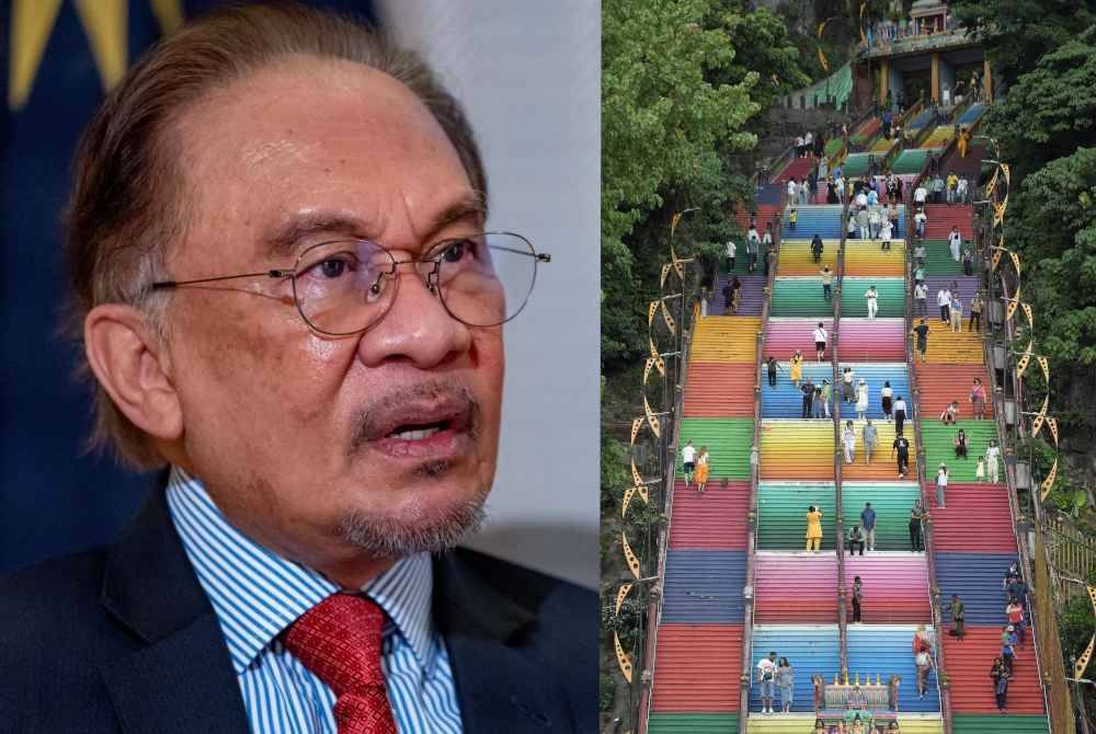 Anwar. Penganut agama Hindu dan pelancong mula mengunjungi Batu Caves sempena sambutan perayaan Thaipusam yang akan disambut pada 11 Februari ini.