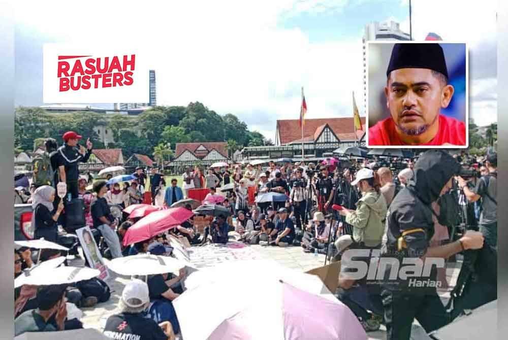 Himpunan Rakyat Benci Rasuah. Gambar kecil: Nor Halmey.