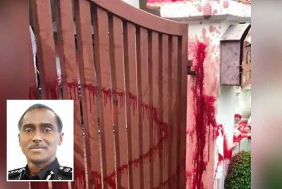 Seorang lelaki dipercayai along yang aktif melakukan ugutan jenayah dengan menyimbah cat di rumah mangsa ditahan pada 27 Januari lalu. (Gambar kecil: Kumar) Gambar hiasan