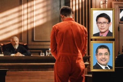 ORANG kena tuduh (OKT) akan dibawa ke hadapan hakim sebelum dibacakan pertuduhan dan diminta membuat pengakuan bersalah atau sebaliknya. Foto CANVA/Gambar kecil: DR NORMAN (atas) dan DR HASHIM (bawah)