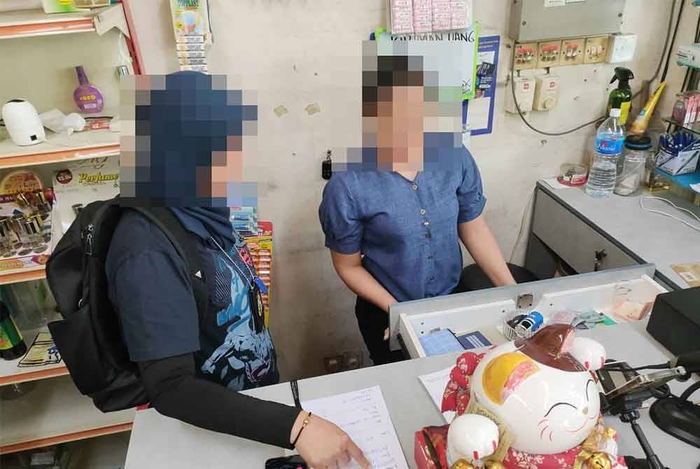 Antara suspek yang ditahan dalam serbuan berkenaan.