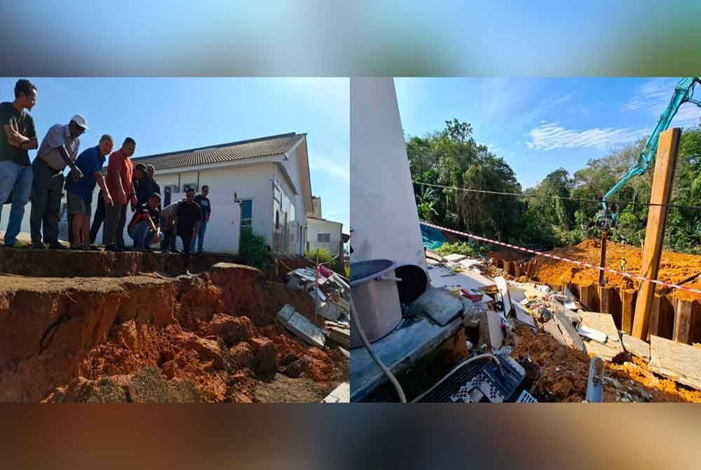 Penduduk berharap tindakan segera dilakukan bagi mengelak kejadian runtuhan tanah berulang.