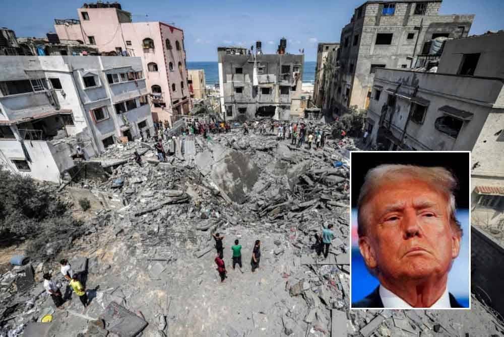 Rancangan Trump untuk mengambil alih Gaza nampaknya mendapat tentangan banyak negara. Gambar kecil: Trump