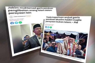 Laporan Sinar Harian mengenai isu garis panduan penglibatan orang Islam dalam perayaan lain.