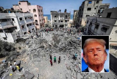 Rancangan Trump untuk mengambil alih Gaza nampaknya mendapat tentangan banyak negara. Gambar kecil: Trump